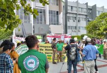 PBI-Honduras accompanies press conference opposed to the Law for the Strengthening and Protection of the Agro-Industrial Sector in Honduras