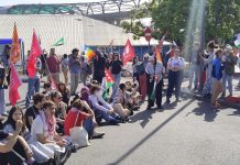 Human rights defenders block access to Eurosatory arms fair near Paris to protest Israeli weapons companies