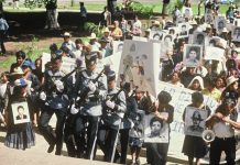 Remembering PBI-Guatemala accompanying the GAM protest against forcible disappearances at a military parade 40 years ago today