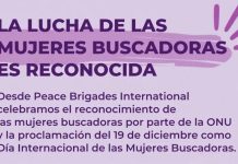 PBI-Colombia welcomes the United Nations recognition of December 19 as International Women Searchers Day